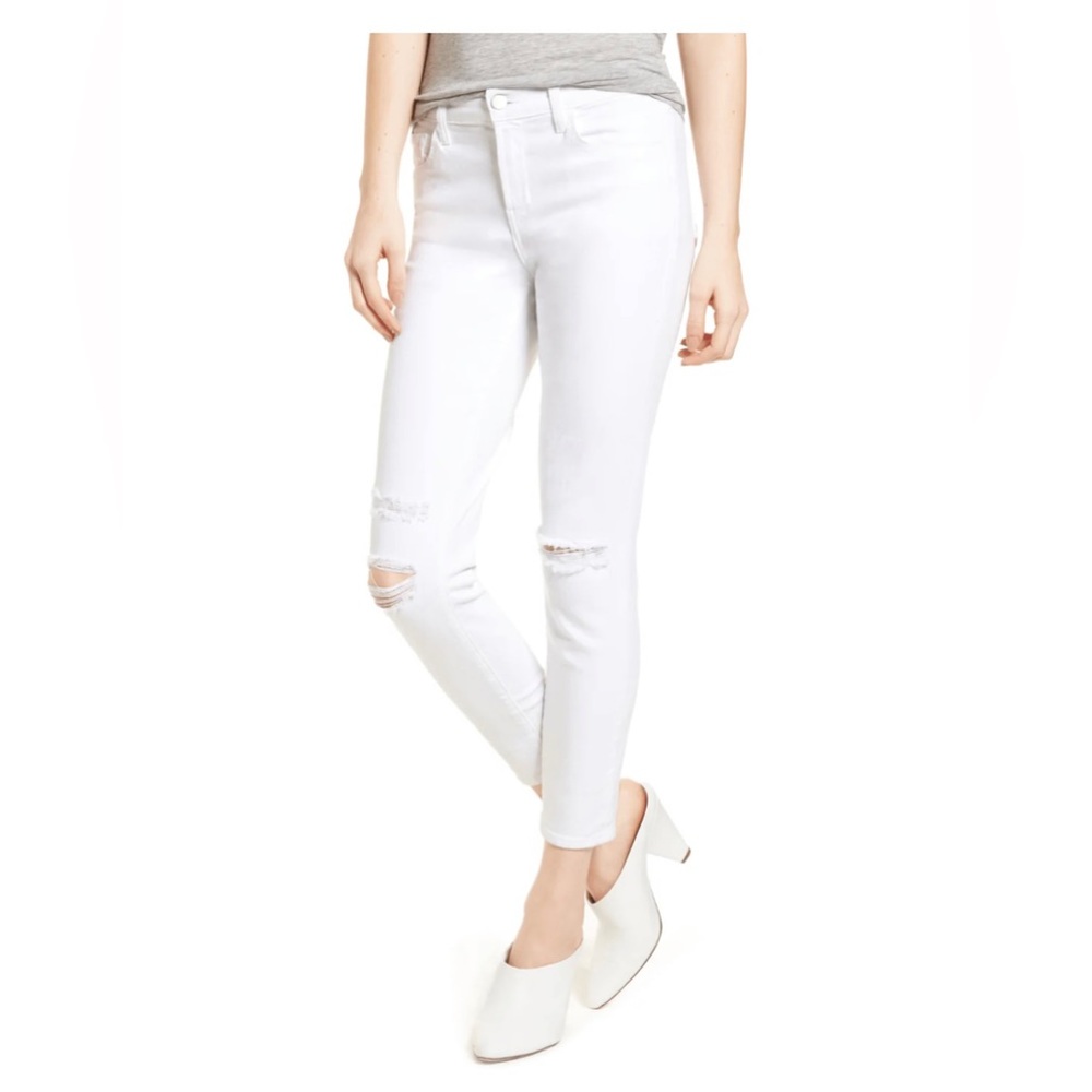 J Brand 835 White Distressed Jeans in White Mercy. Size 29